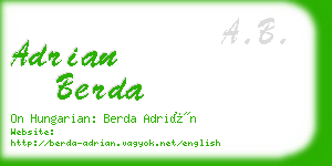 adrian berda business card